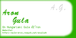 aron gula business card